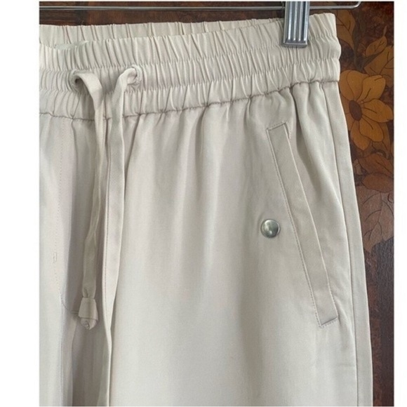 Wilfred Free Pull On Old Money Silky Preppy Pants‎ Color Cream Beige Size XS - Picture 5 of 12